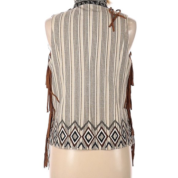 NWT Miss Me Vintage Solid Brown Faux FUR VEST - Picture 2 of 6